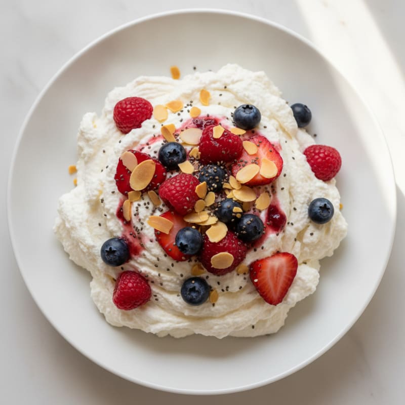 Silky Greek Yogurt Protein Mousse with Berries