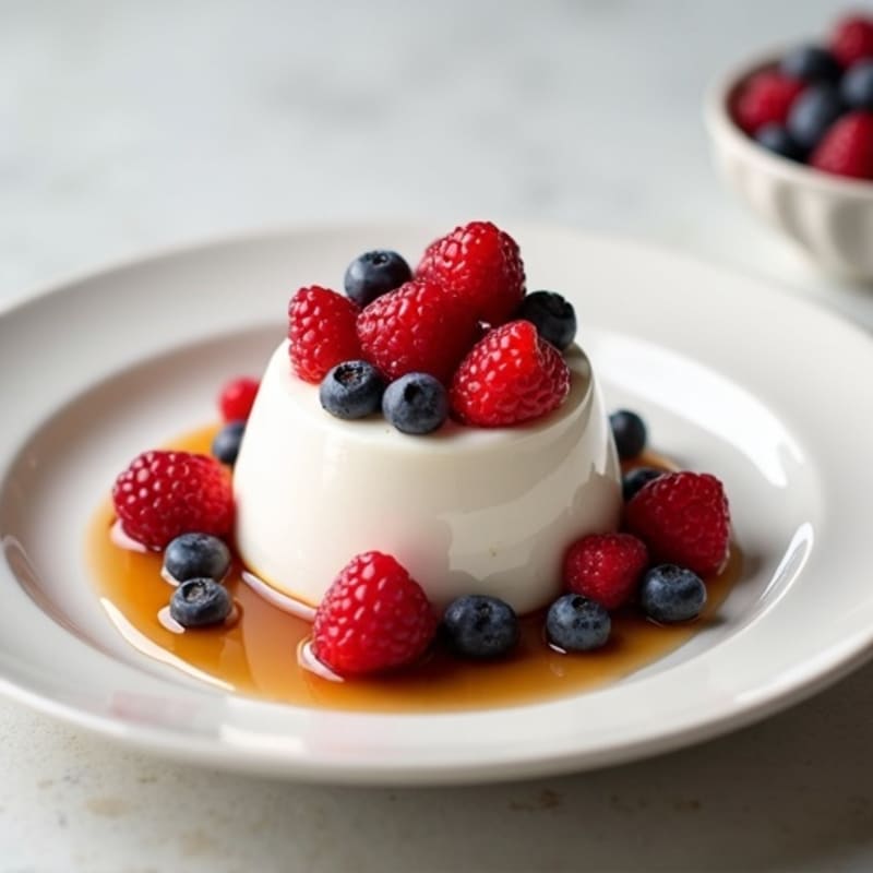 Greek Yogurt Protein Mousse with Mixed Berries