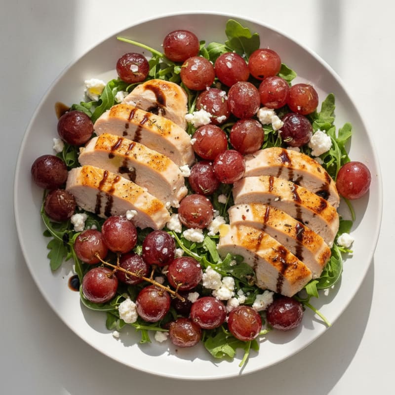 Roasted Grape and Feta Salad