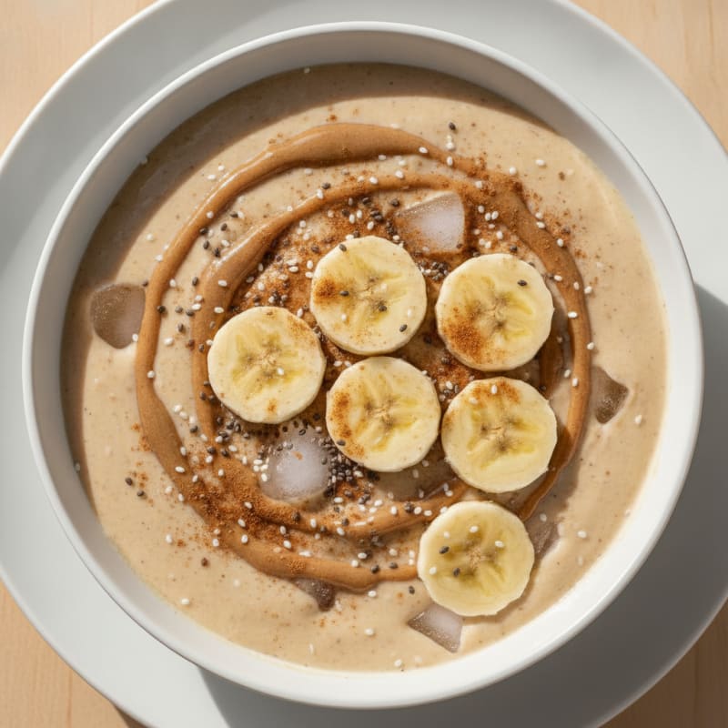 Almond Butter Banana Protein Smoothie