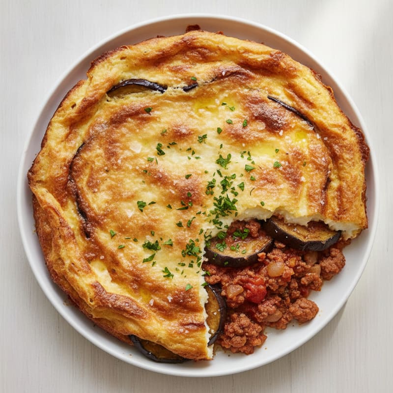 Lamb and Eggplant Moussaka Bake