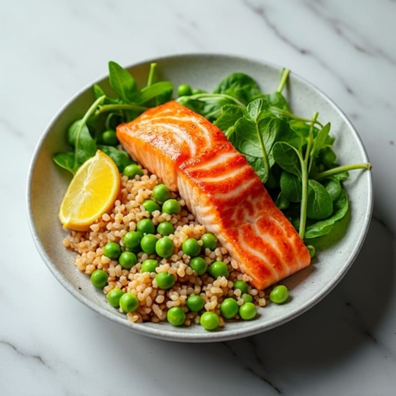 Salmon and Edamame Salad with Brown Rice