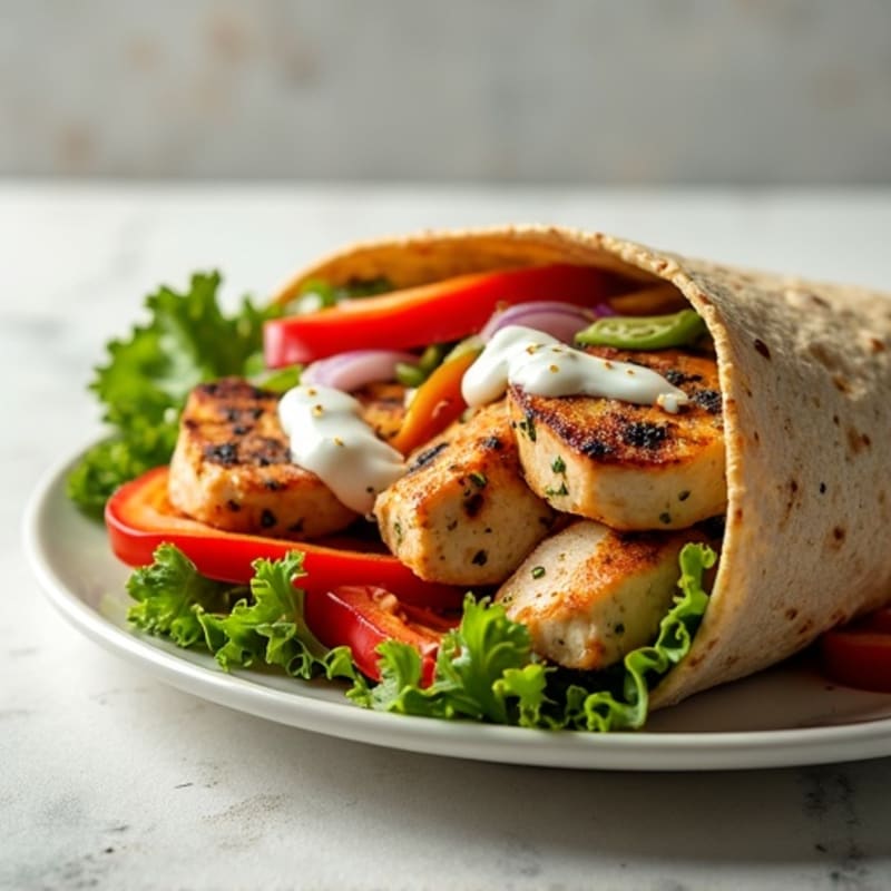 Herb-Grilled Chicken and Crispy Veggie Wrap