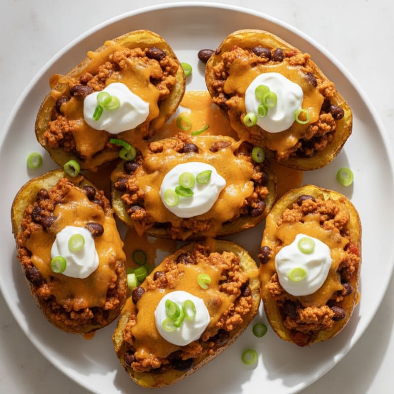 Chili Cheese Potato Skins