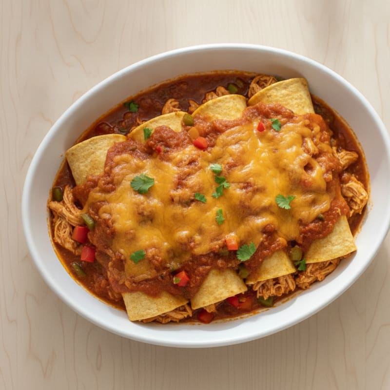Chicken Enchiladas with Ranchero Sauce