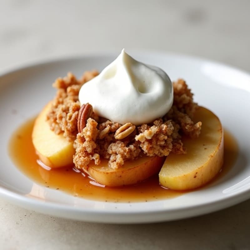 Maple-Sweetened Oat and Pecan Apple Crisp