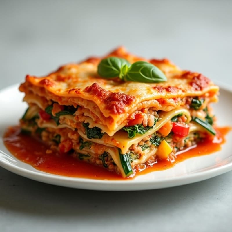 Hearty Lean Ground Turkey and Veggie Lasagna Skillet