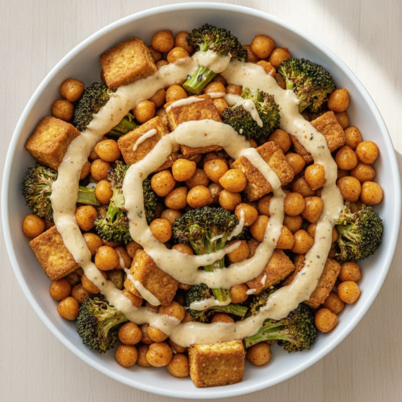 Roasted Vegetable and Chickpea Bowl