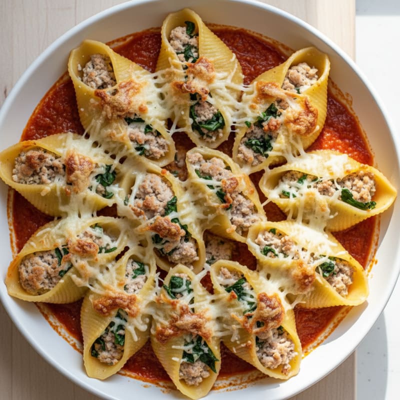 Creamy Ricotta & Spinach Stuffed Shells