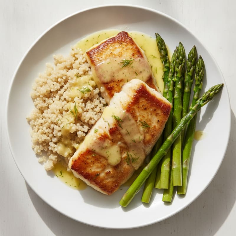 Pan-Seared Mahi Mahi with Lemon-Dill Sauce