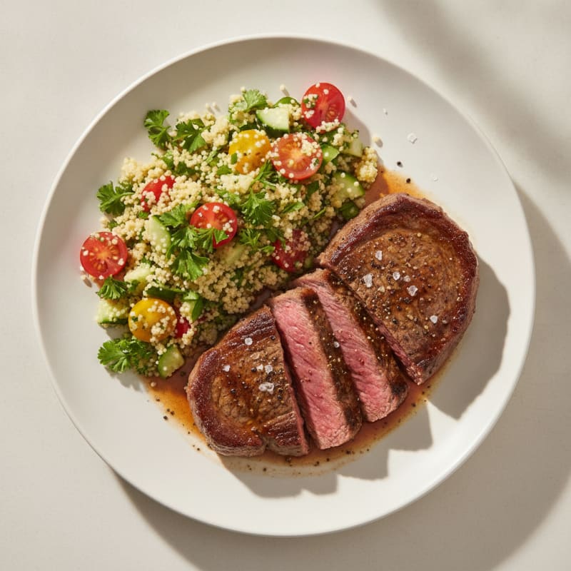 Pan-Seared Fillet Steak with Couscous Salad