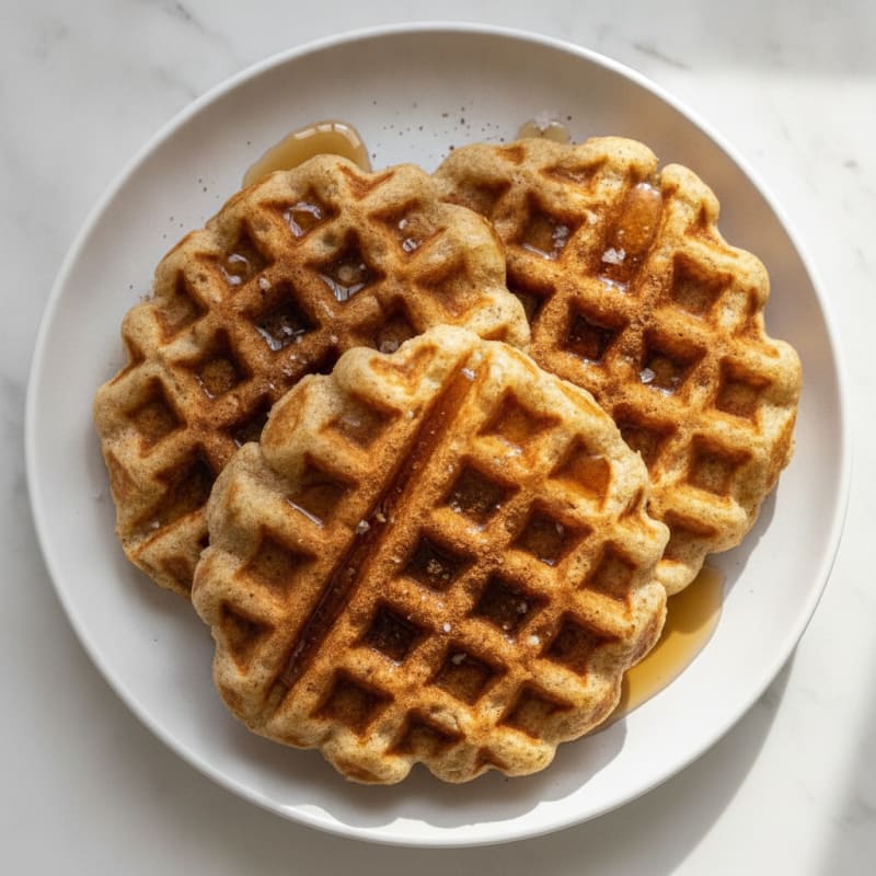 Classic Buttermilk Waffles with Maple Syrup