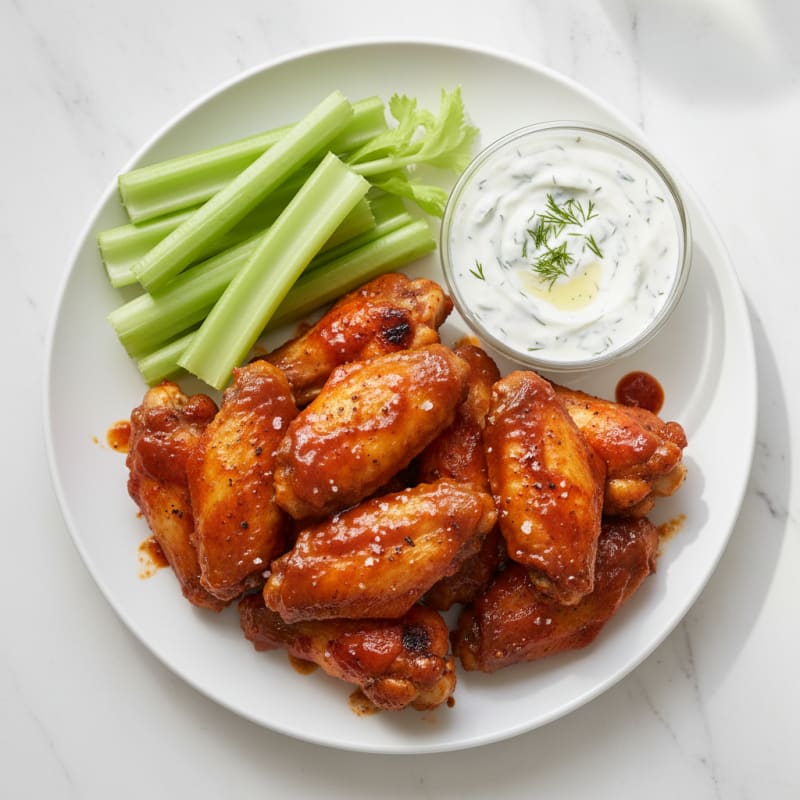 Spicy BBQ Glazed Chicken Wings