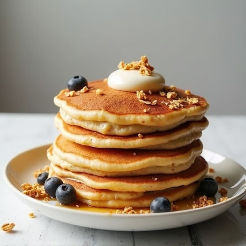 Fluffy Greek Yogurt Protein Pancakes