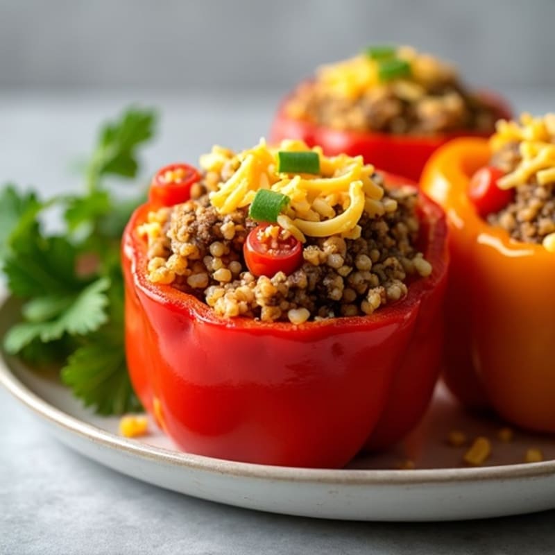 Hearty Lean Ground Beef Stuffed Bell Peppers