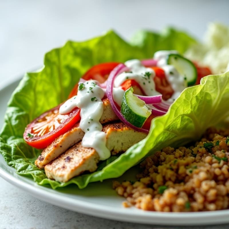 Herb-Marinated Grilled Chicken Lettuce Wrap