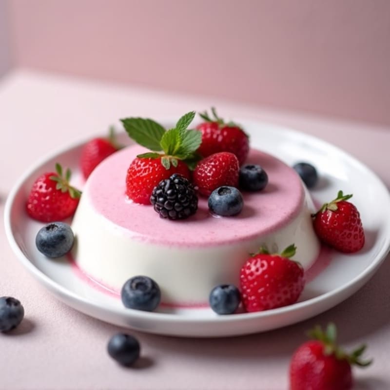 Silky Greek Yogurt Protein Mousse with Berries