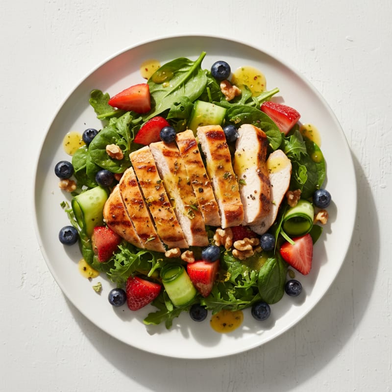 Zesty Grilled Chicken and Berry Salad