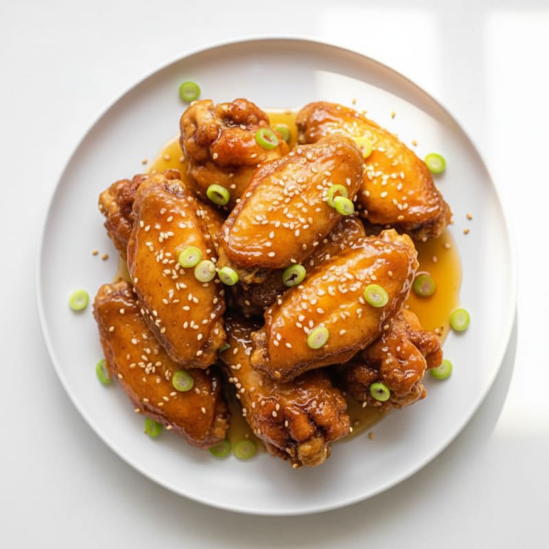 Crispy Honey-Garlic Chicken Wings