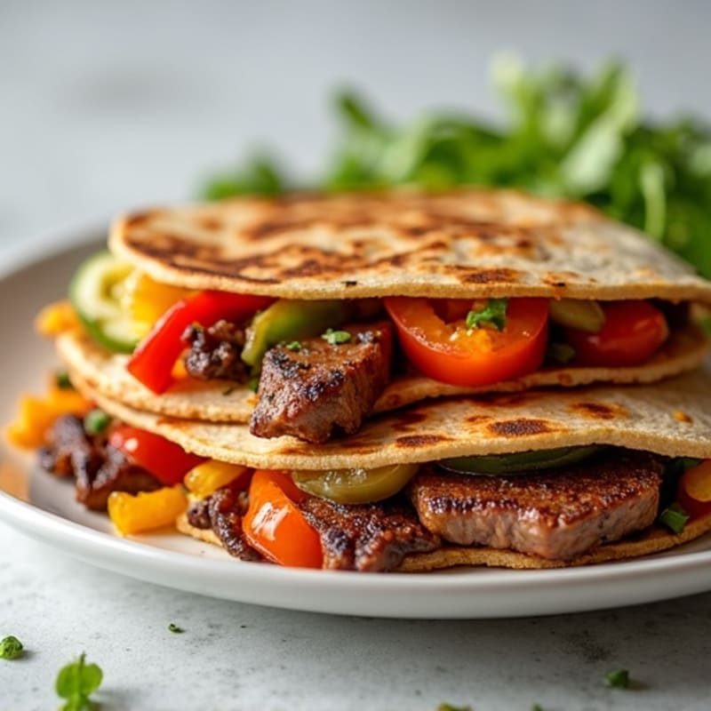 Grilled Steak and Bell Pepper Quesadillas