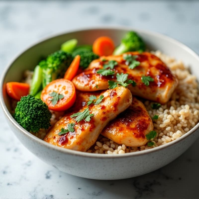 Sticky Ginger-Garlic Teriyaki Chicken Bowl