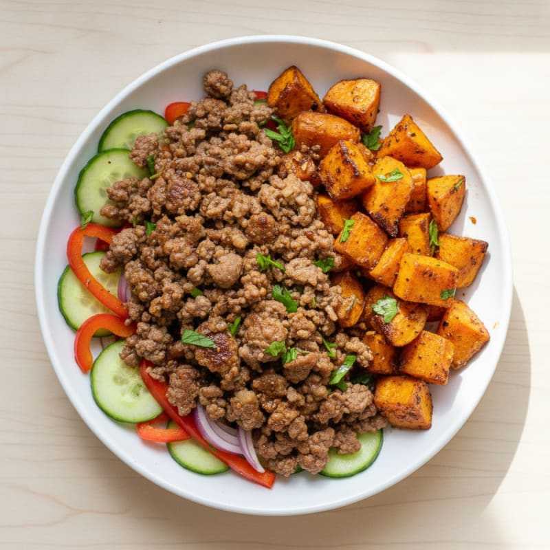Sweet Potato and Beef Power Bowl
