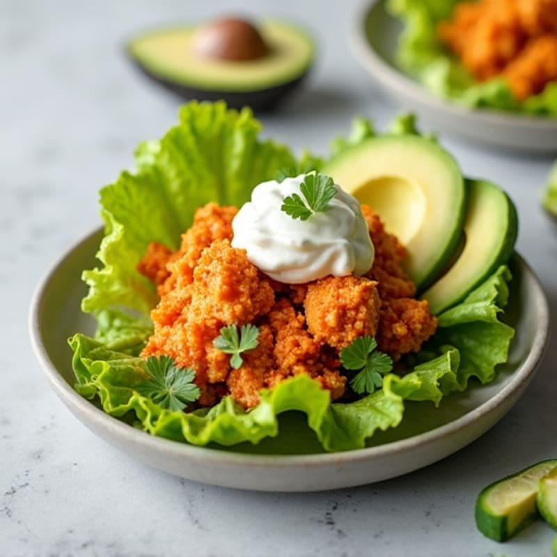 Crispy Buffalo Chicken Lettuce Wrap