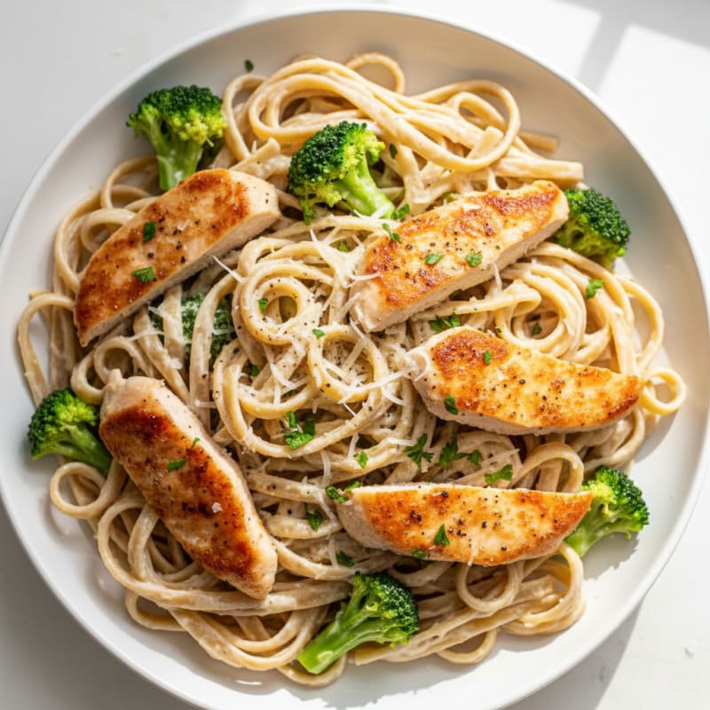 Garlic Parmesan Chicken Alfredo Pasta