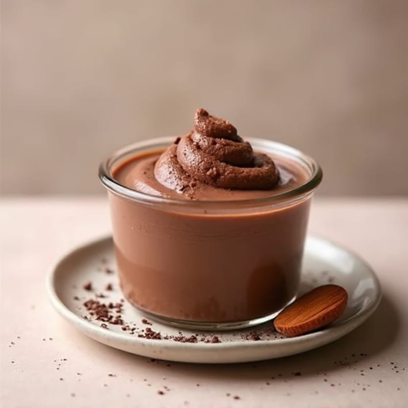 Silky Chocolate Protein Pudding with Almond Butter