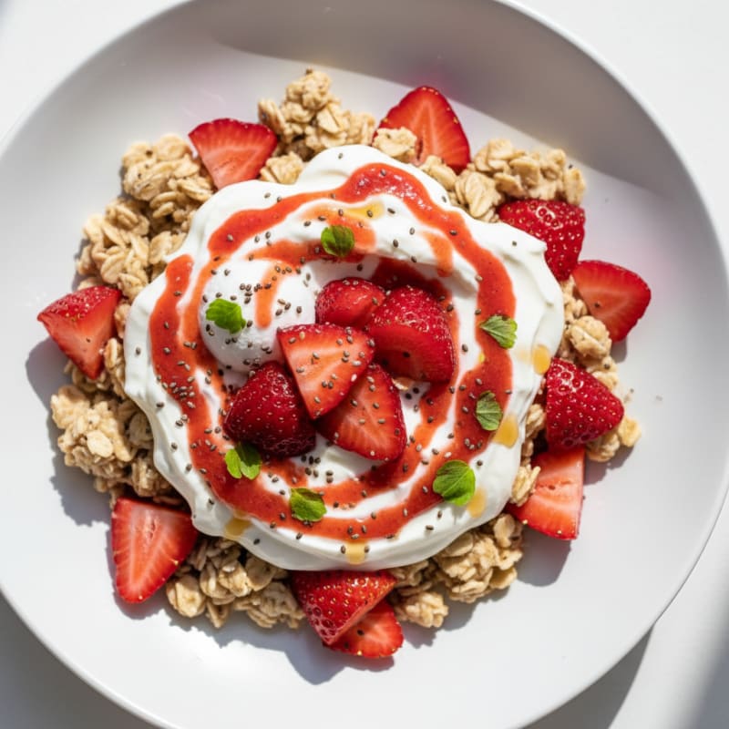 Creamy Strawberry Shortcake Overnight Oats