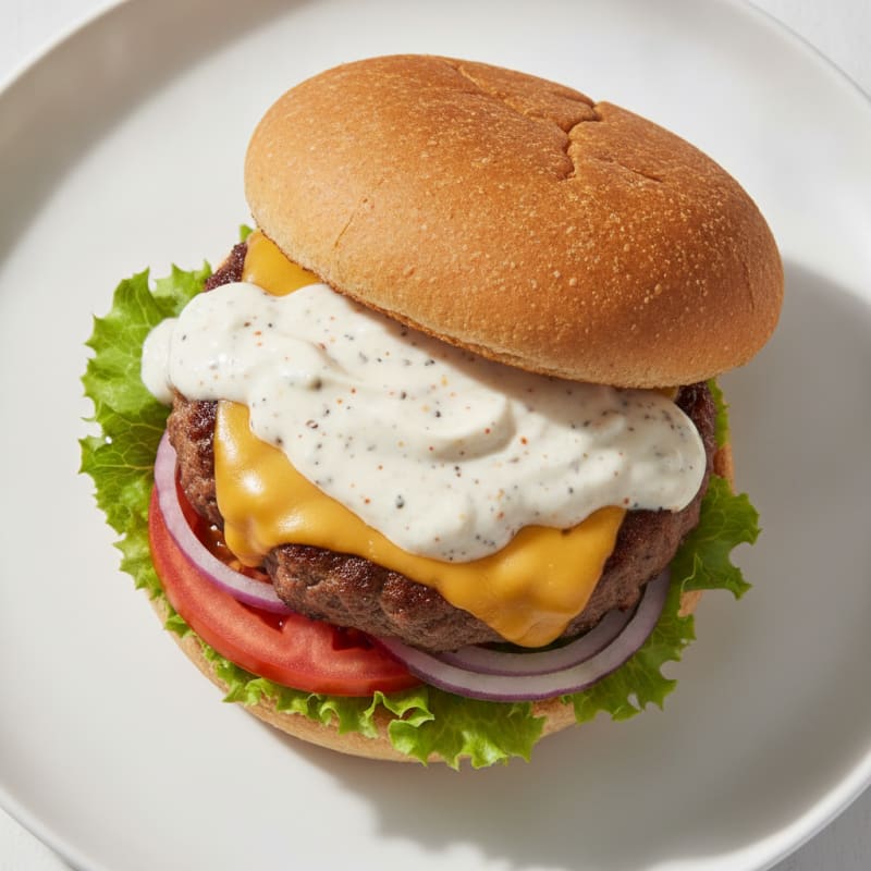Classic Beef Cheeseburger with Secret Sauce