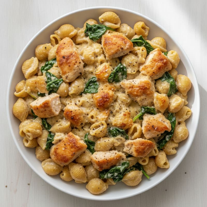 Oven-Baked Chicken Alfredo Pasta