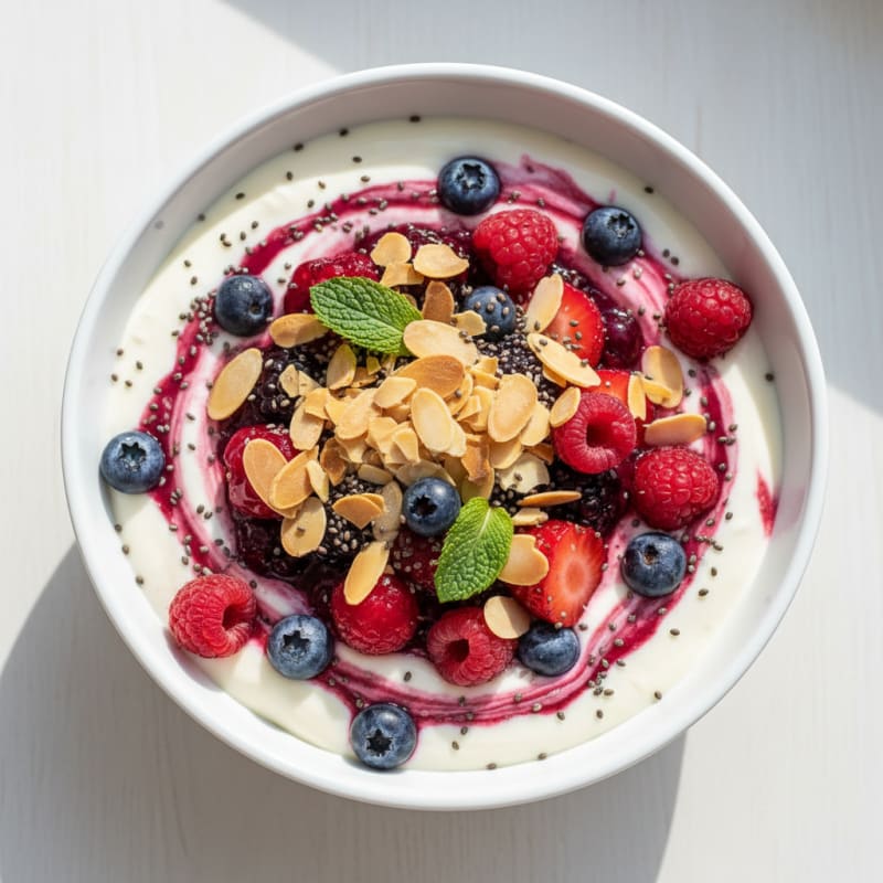 Silky Greek Yogurt and Mixed Berry Protein Parfait