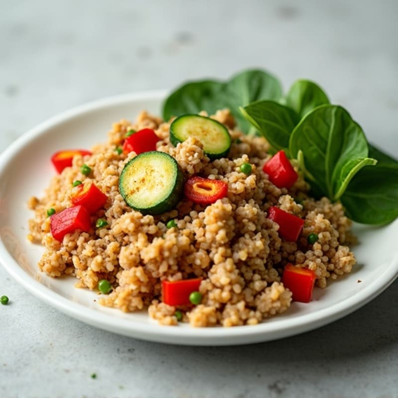 Lean Ground Turkey and Vegetable Rice Skillet