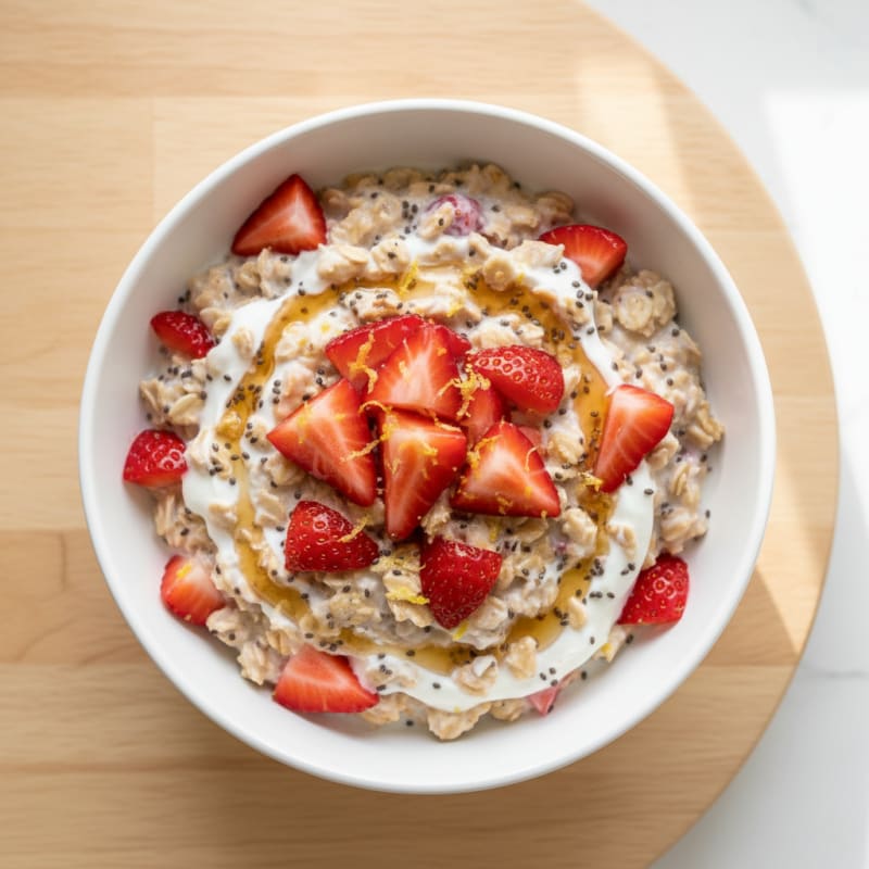 Strawberry Shortcake Overnight Oats