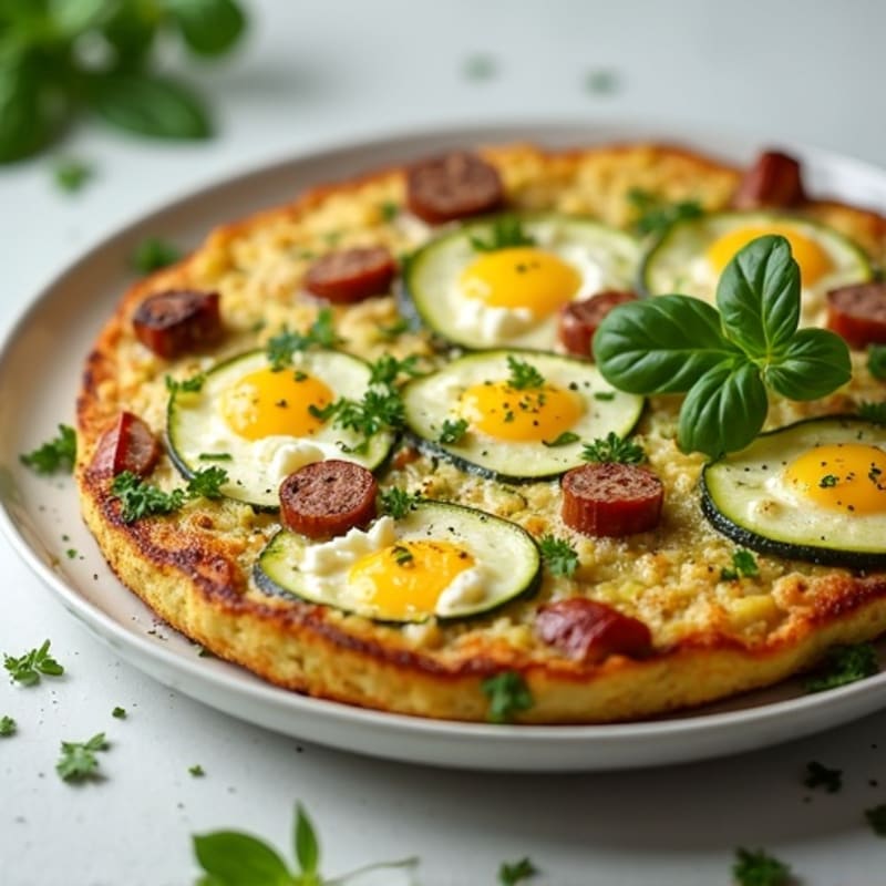 Fluffy Zucchini Frittata with Fresh Herbs