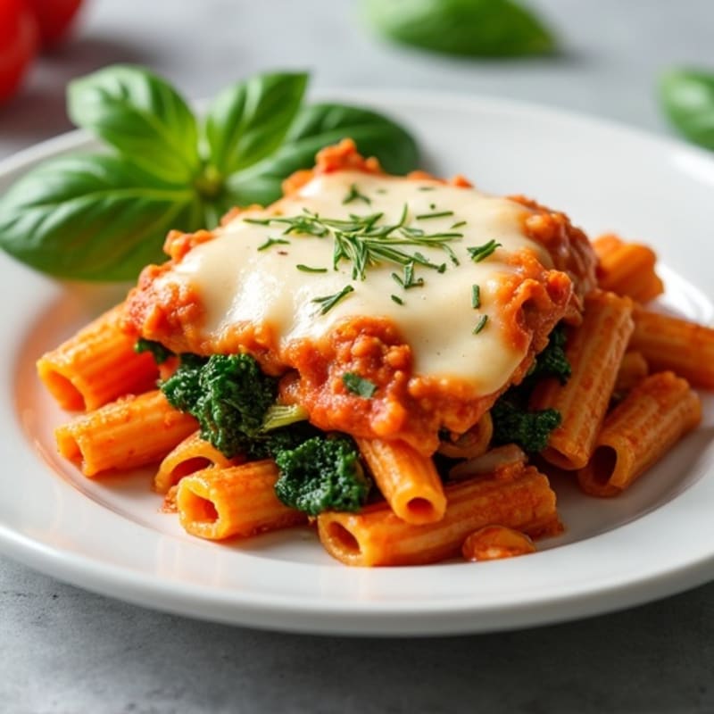 Lean Turkey and Spinach Baked Ziti
