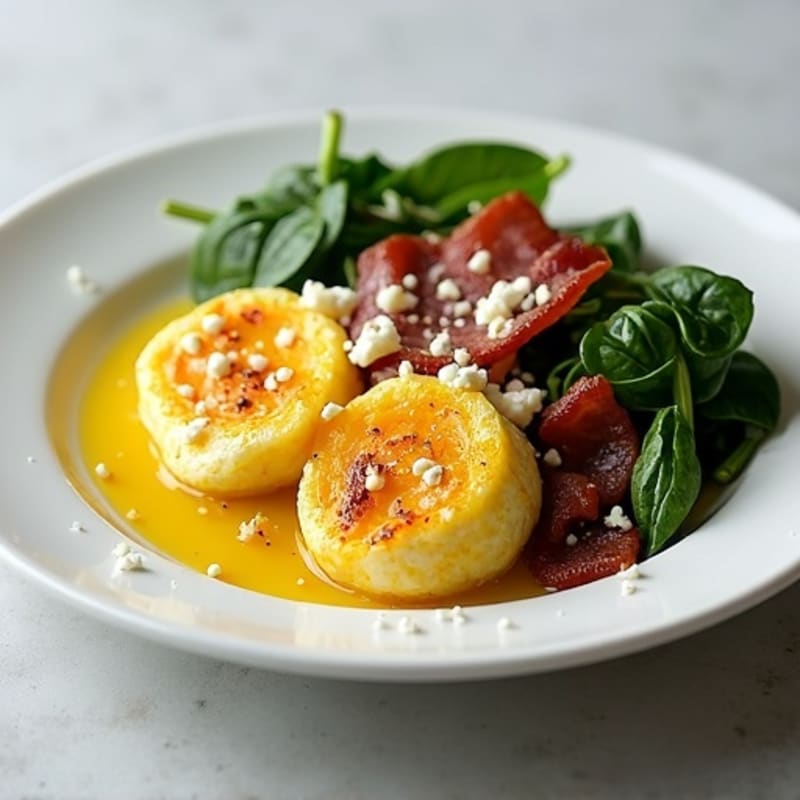 Egg White Scramble with Spinach and Turkey Bacon