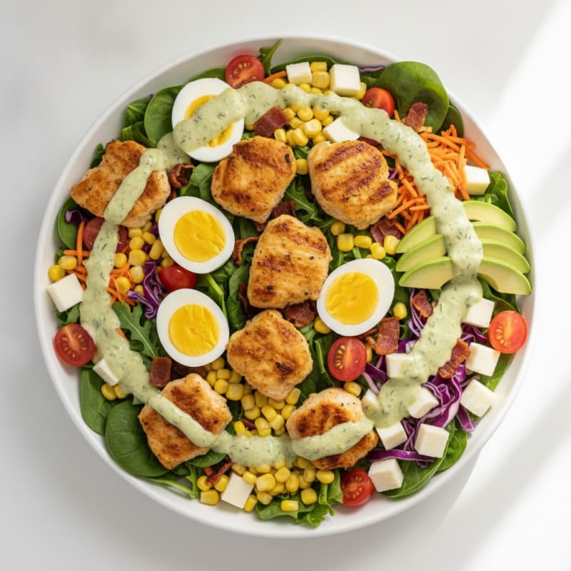 Grilled Chicken Cobb Salad with Avocado Ranch
