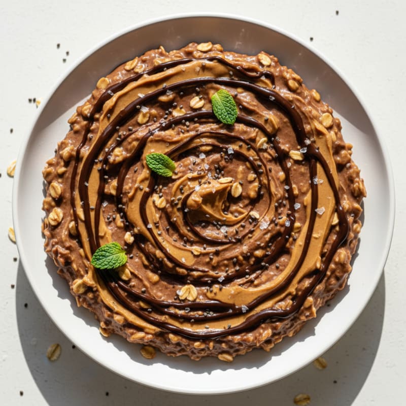 Creamy Peanut Butter Mocha Overnight Oats