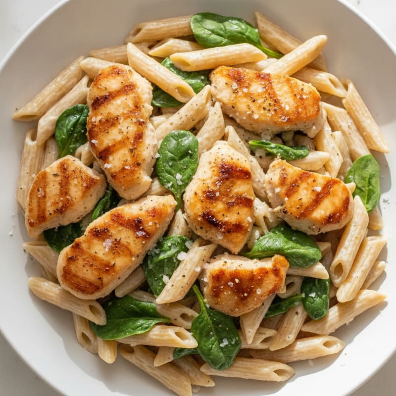 Garlic Parmesan Chicken Alfredo Pasta