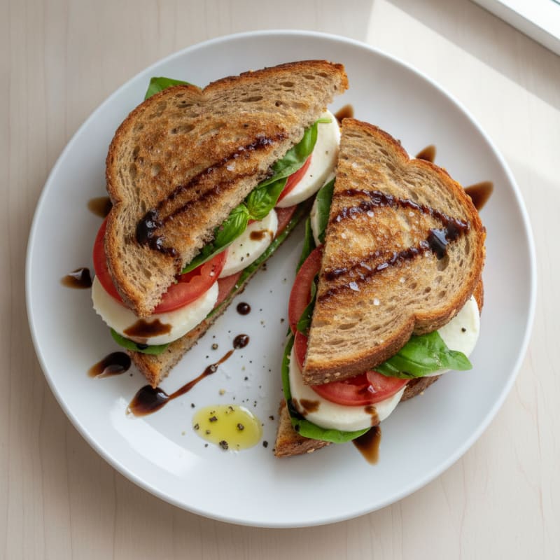 Grilled Caprese Sandwich with Balsamic Glaze