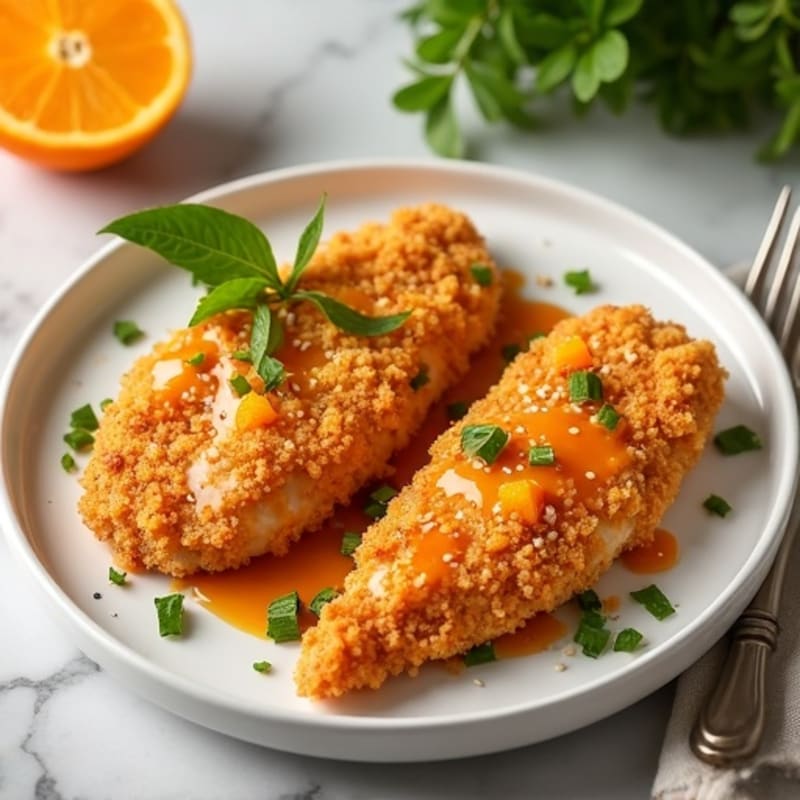 Crispy Baked Orange Chicken with Zesty Orange Sauce