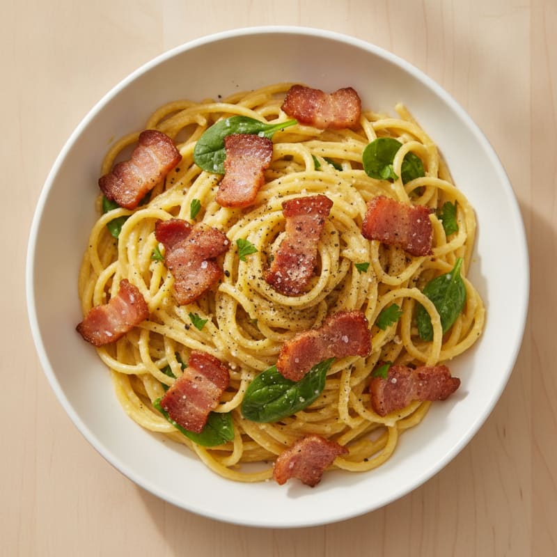 Classic Carbonara with Crispy Pancetta