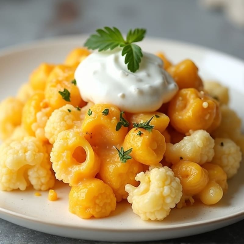 Protein-Packed Cauliflower Mac with Sharp Cheddar