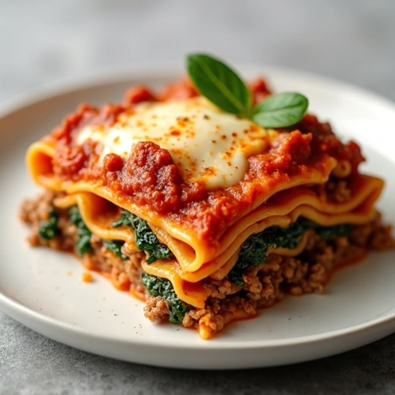 Hearty Lean Beef and Spinach Lasagna