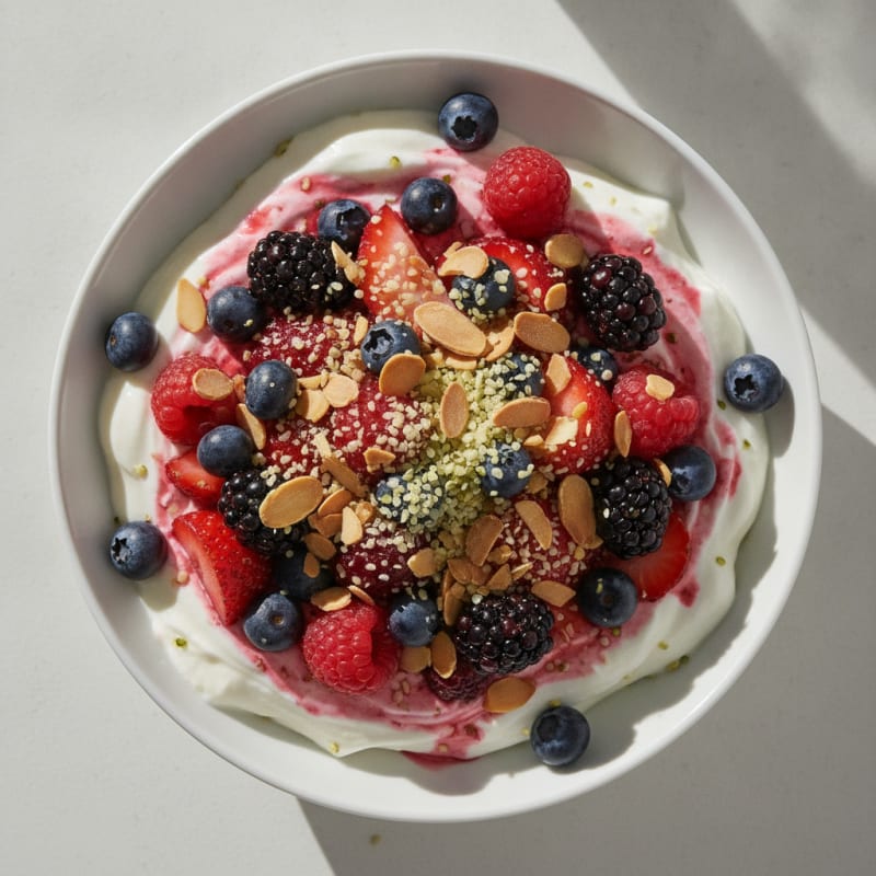 Creamy Greek Yogurt Protein Bowl with Mixed Berries