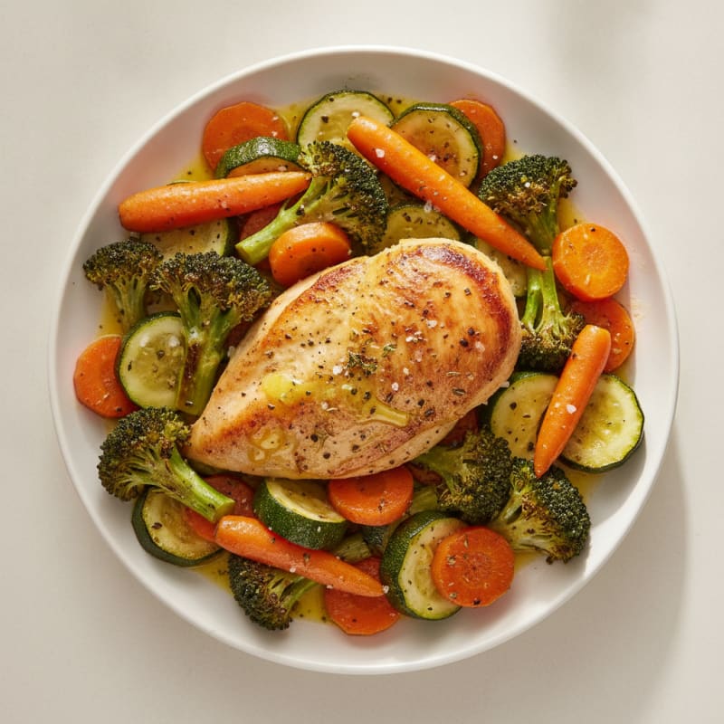 Lemon Herb Roasted Chicken with Vegetables