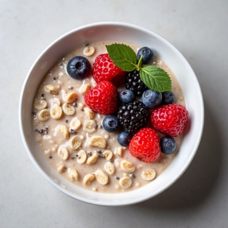 Vanilla-Berry Protein Overnight Oats