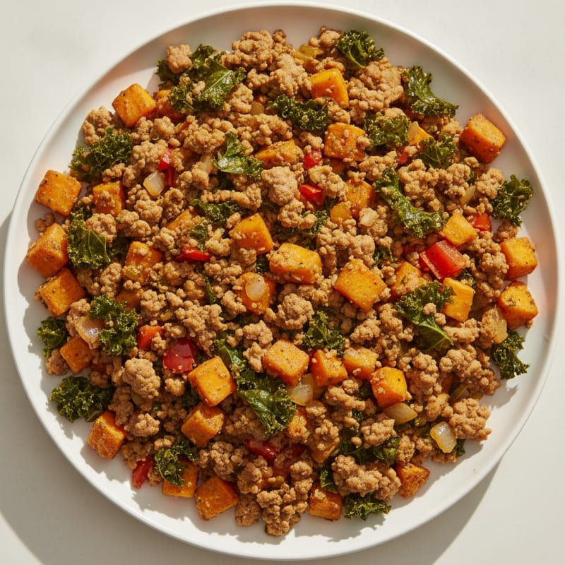 Sweet Potato and Turkey Hash